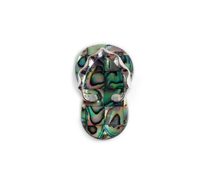 23x40mm Abalone Mosaic Slipper Pendant 23x40mm Abalone Mosaic Slipper Pendant