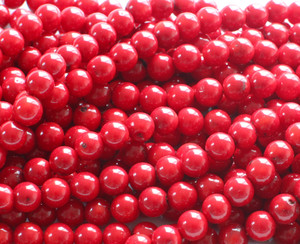 3mm Red Bamboo Coral Round Beads 3mm Red Bamboo Coral Round Beads