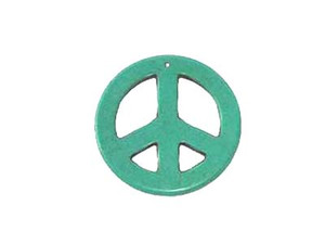 35mm Blue Round Peace Sign Pendant 35mm Blue Round Peace Sign Pendant