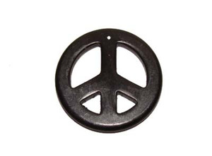 35mm Black Round Peace Sign Pendant 35mm Black Round Peace Sign Pendant