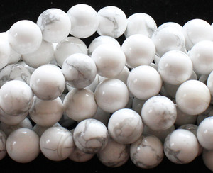 6mm White Howlite Round Beads