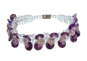 7 Inches Cz Dark Purple Fashion Bracelet