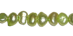 7.5 - 8mm Light Green Nugget Pearls