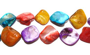 16x18mm Multi-Color Mother Of Pearl Nuggets