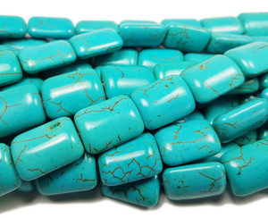 15x20mm Turquoise/Howlite Puffed Rectangle Beads 15x20mm Turquoise/Howlite Puffed Rectangle Beads