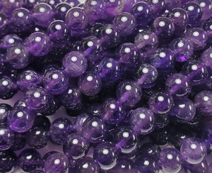 8mm High Quality Amethyst Smooth Round Beads 8mm High Quality Amethyst Smooth Round Beads
