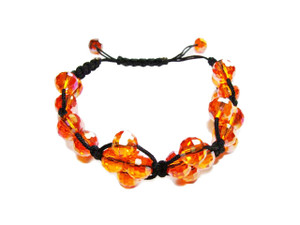 One Size Fits All Orange Glass Bracelet One Size Fits All Orange Glass Bracelet