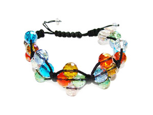 One Size Fits All Multi Color Glass Bracelet