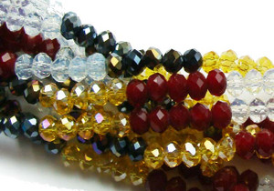 4x6mm Red Brown Opalite Gray Ab Finish Glass Faceted Rondelles 4x6mm Red Brown Opalite Gray Ab Finish Glass Faceted Rondelles