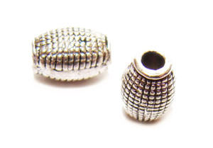 5x7mm Pack Of 20 Pcs Bali Style Pewter Barrel Beads 5x7mm Pack Of 20 Pcs Bali Style Pewter Barrel Beads