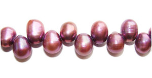 5x8mm 15" Strand Purple Teardrop Pearls 5x8mm 15" Strand Purple Teardrop Pearls