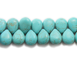 14x18mm 8 Inches Turquoise Howlite Puffed Teardrop Beads 14x18mm 8 Inches Turquoise Howlite Puffed Teardrop Beads