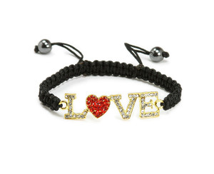 One Size Fits All Gold Cz "Love" Bracelet One Size Fits All Gold Cz "Love" Bracelet