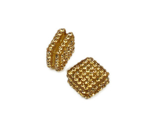 18x18mm Pack Of 2 Amber Yellow Cz Diamond Spacer Beads 18x18mm Pack Of 2 Amber Yellow Cz Diamond Spacer Beads