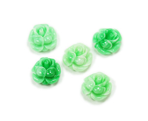 18mm Pack Of 5 Mint Green Acrylic Slanted Flower Pendant 18mm Pack Of 5 Mint Green Acrylic Slanted Flower Pendant