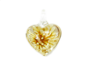 20x27mm Pack Of 2 Amber Yellow Heart Murano Style Glass Pendant 20x27mm Pack Of 2 Amber Yellow Heart Murano Style Glass Pendant