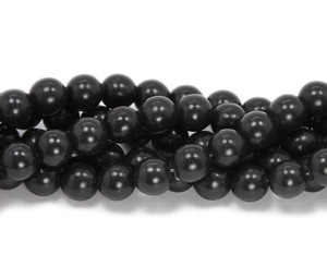 14mm 16 Inch Strand Black Howlite Round Beads