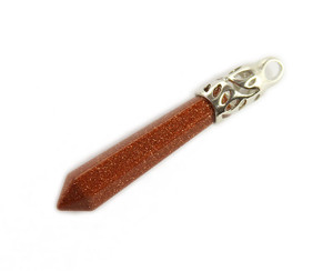10x65mm Goldstone Long Faceted Drop Pendant 10x65mm Goldstone Long Faceted Drop Pendant