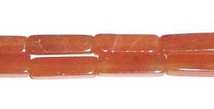 4x13mm Red Aventurine Long Cube Beads
