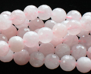 6mm Rose Quartz Faceted Round Beads 6mm Rose Quartz Faceted Round Beads