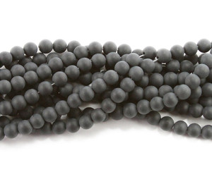 8mm Black Matte Agate Round Beads 8mm Black Matte Agate Round Beads