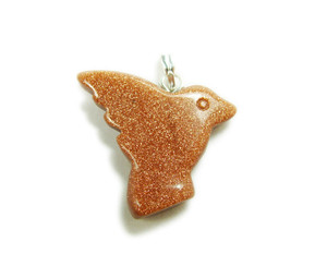 24x24mm Pack Of 5 Goldstone Dove Gemstone Pendant 24x24mm Pack Of 5 Goldstone Dove Gemstone Pendant