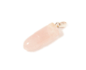 8x20mm Pack Of 5 Rose Quartz Bullet Shaped Pendant