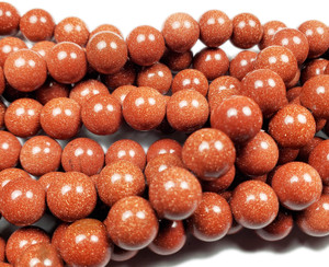 10mm Goldstone Round Beads