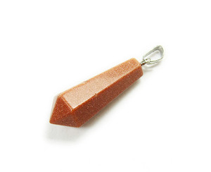 8x25mm Pack Of 2 Brown Goldstone Faceted Obelisk Teardrop Pendant 8x25mm Pack Of 2 Brown Goldstone Faceted Obelisk Teardrop Pendant