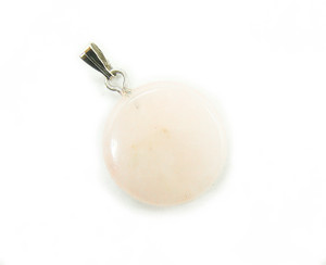 18mm Pack Of 5 Rose Quartz Round Coin Pendants 18mm Pack Of 5 Rose Quartz Round Coin Pendants