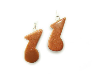 17x28mm Pack Of 5 Goldstone Music Note Gemstone Pendant 17x28mm Pack Of 5 Goldstone Music Note Gemstone Pendant