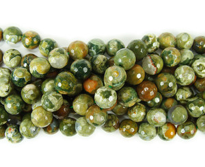 6mm Rhyolite Jasper Faceted Round Beads 6mm Rhyolite Jasper Faceted Round Beads