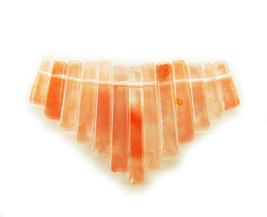 Glass 13-Piece Collar Pendant Approx 30x50mm Cherry Quartz 13-Piece Collar Pendant Glass 13-Piece Collar Pendant Approx 30x50mm Cherry Quartz 13-Piece Collar Pendant