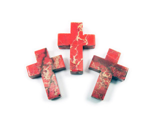 22x30mm Pack Of 2 Pale Red Imperial Jasper Cross Pendant 22x30mm Pack Of 2 Pale Red Imperial Jasper Cross Pendant