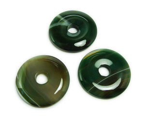 30mm Green Dyed Agate Small Donut Pendant 30mm Green Dyed Agate Small Donut Pendant