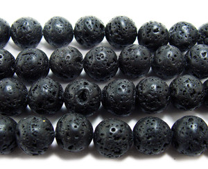 4mm 15.5 Inches Black Lava Round Beads 4mm 15.5 Inches Black Lava Round Beads