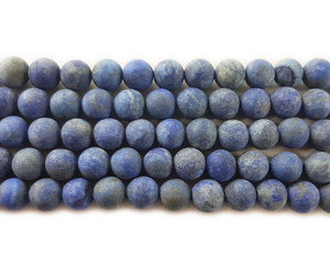 6mm 15.5 Inches Lapis Matte Round Beads 6mm 15.5 Inches Lapis Matte Round Beads