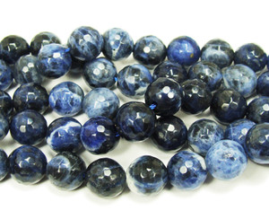 4mm Sodalite Faceted Round Beads