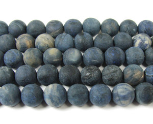 8mm Dumortierite Matte Round Beads