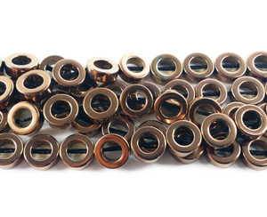 8mm Coffee Brown Hematite Donut Circle Beads 8mm Coffee Brown Hematite Donut Circle Beads