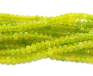 2x4mm Spring Green Jade Faceted Rondelle Beads 2x4mm Spring Green Jade Faceted Rondelle Beads