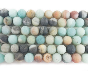4mm 15.5 Inches Amazonite Matte Round Beads 4mm 15.5 Inches Amazonite Matte Round Beads