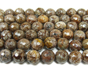 Chocolate jasper faceted round beads Chocolate jasper faceted round beads