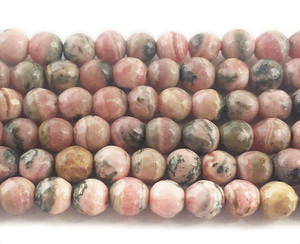6mm 16 Inches Argentina Rhodochrosite Faceted Round Beads