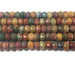5x8mm Red Turquoise Faceted Rondelle Beads 5x8mm Red Turquoise Faceted Rondelle Beads