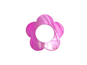 40mm Purple Mother Of Pearl Shell Flower Pendant