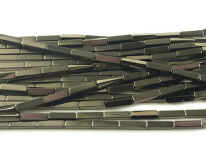 2x8mm Iron Gray Hematite Rectangle Beads 2x8mm Iron Gray Hematite Rectangle Beads