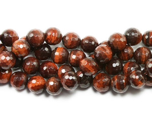 8mm Red Tiger Eye Faceted Round Beads 8mm Red Tiger Eye Faceted Round Beads
