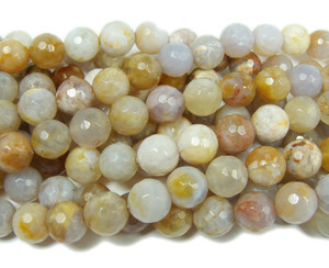 Australian agate faceted round beads Australian agate faceted round beads