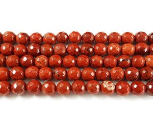 10mm 15 Inches Red Jasper Faceted Round Beads 10mm 15 Inches Red Jasper Faceted Round Beads
